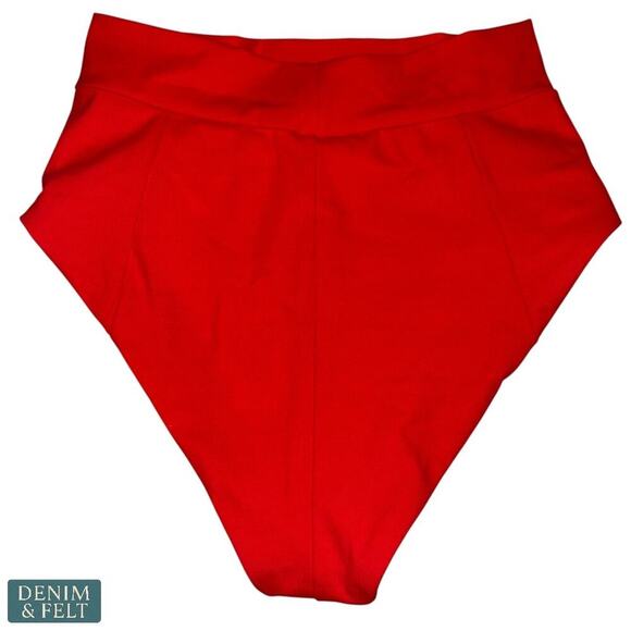 Vitamin A Red Bikini Set | BioSculpt Elena Bottom & Triangle Top Size Small NEW - Picture 6 of 7